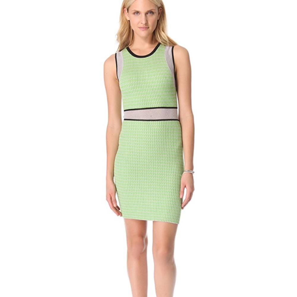 Cut25 mesh knit green dress - Picture 1 of 4